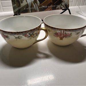 Vintage Noritake Japan tea cups set of 2